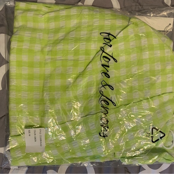 FOR LOVE AND LEMONS $248 Maureen
Green Gingham Cutout Dress - Picture 5 of 5